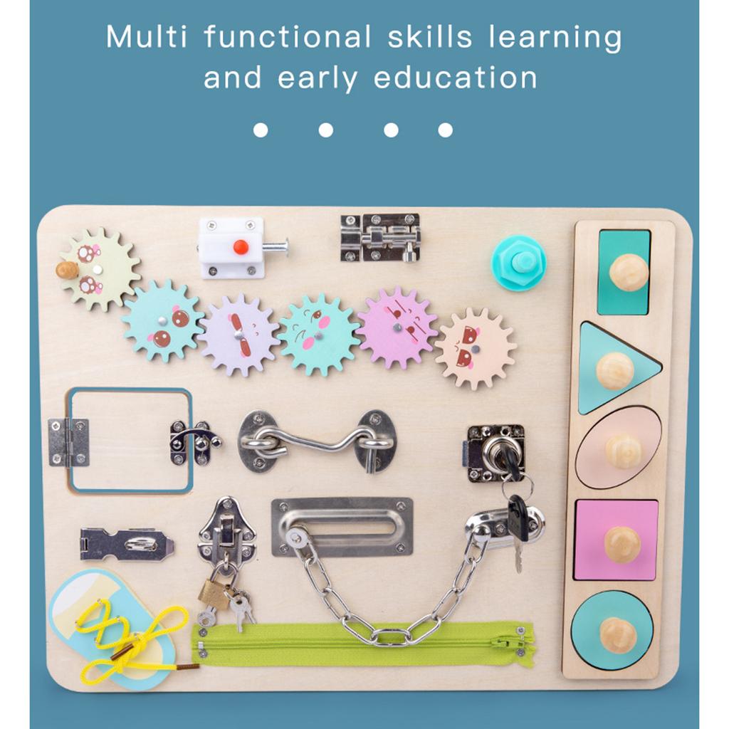 Toddler Activity Board Wooden  - Montessori Wooden Busy Board Toddler recension och pris